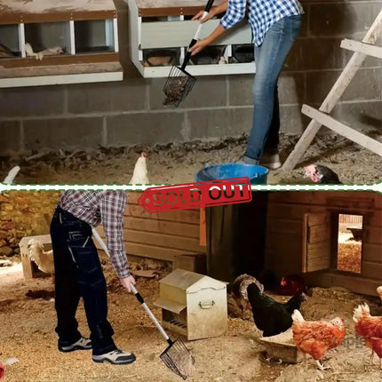 3in1 Chicken Coop Cleaning Scoop Poop Picker Tool for Waste Removal Durable Use - Commercial > Commercial Others >