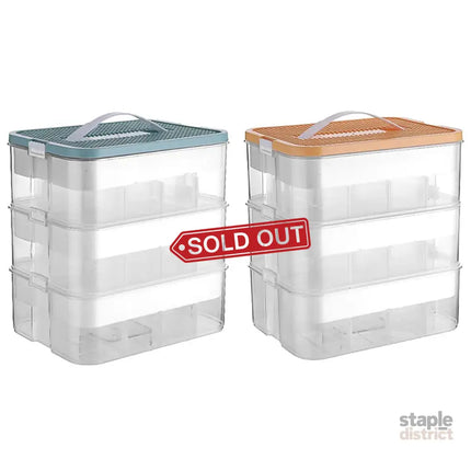 3Layer Storage Box Large Capacity Toy Organizer Building Block Storage Container - Green - Baby & Kids > Kid’s