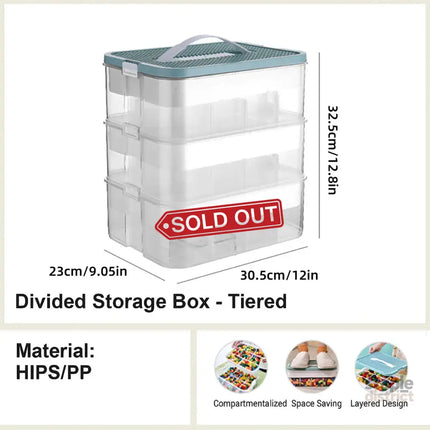3Layer Storage Box Large Capacity Toy Organizer Building Block Storage Container - Green - Baby & Kids > Kid’s