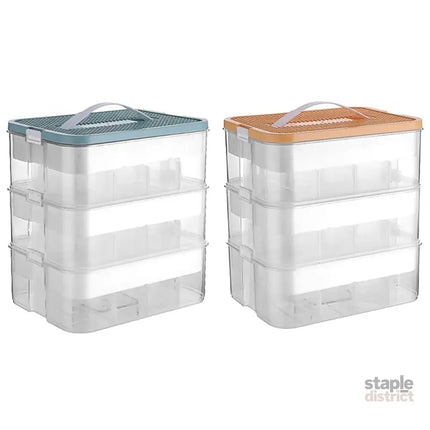 3Layer Storage Box Large Capacity Toy Organizer Building Block Storage Container - Yellow - Baby & Kids > Kid’s
