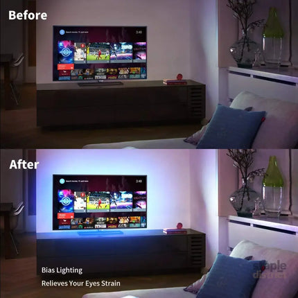 3M LED Strip Lights Rope Light for TV Gaming and Computer (Lights Strip App with Remote Control) - Appliances > TV >
