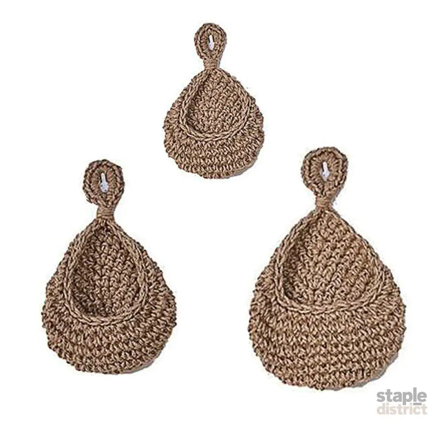 3pcs Boho Hanging Wall Baskets Woven Vegetable Fruit Storage Pouch Kitchen Decor - Baby & Kids > Kid’s Furniture > Toy