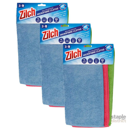 3x Zilch 30x30cm Microfibre Cloth 3pk-2018816606741860354