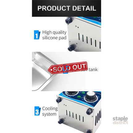 4.5L Digital Ultrasonic Cleaner - Ultra Sonic Bath Jewellery Cleaning - Appliances > Other Cleaning Appliances >