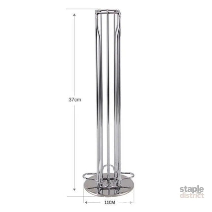 40 Capsules Rotating Coffee Pod Holder Rack for Nespresso Chrome Countertop Stand - Appliances > Kitchen Appliances >