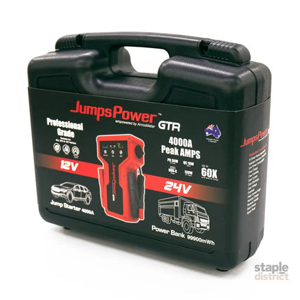 4000A Jump Starter 12V Powerbank 99900mWh 24V Pro Car Battery Charger LED GTR - Auto Accessories > 4WD & Recovery > 4WD