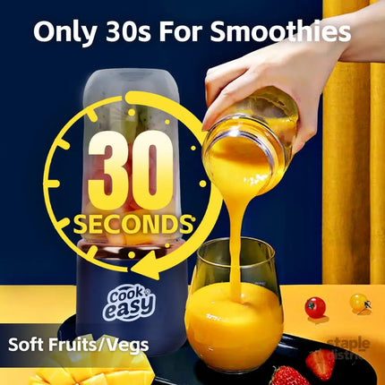 400ml USB-C Rechargeable Portable Juicer with Travel Lid – Personal Blender for Smoothies & Shakes - Appliances >