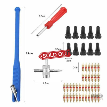 43Pcs Car Tyre Valve Tool Stem Puller Base Quick Remover Tire Repair Installer - Auto Accessories > Auto Accessories