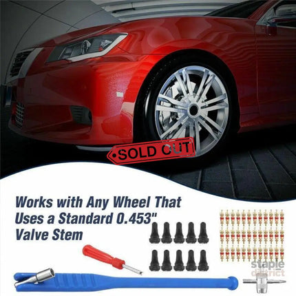 43Pcs Car Tyre Valve Tool Stem Puller Base Quick Remover Tire Repair Installer - Auto Accessories > Auto Accessories