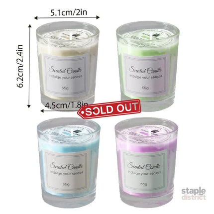 4Pcs Aroma Candles Smokeless Glass Scented Candles Gift Set for Relaxation - Appliances > Aroma Diffusers & Humidifiers