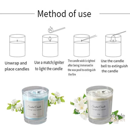 4Pcs Aroma Candles Smokeless Glass Scented Candles Gift Set for Relaxation - Appliances > Aroma Diffusers & Humidifiers