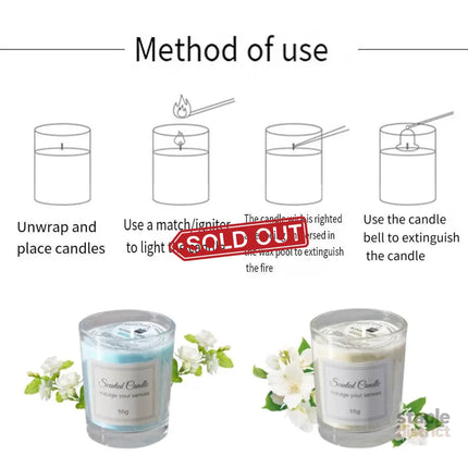 4Pcs Aroma Candles Smokeless Glass Scented Candles Gift Set for Relaxation - Appliances > Aroma Diffusers & Humidifiers