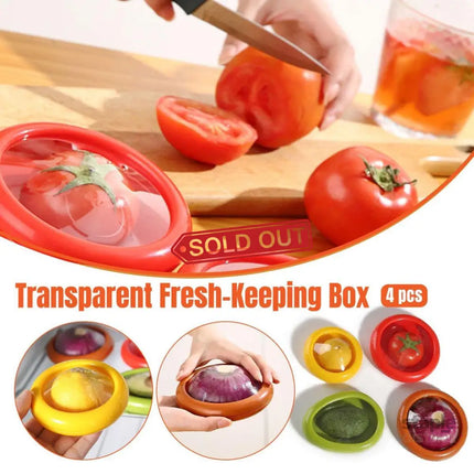 4PCS Vegetable Fruit Shaped Storage Saver Food Containers for Fridge Kitchen - Commercial > Packaging > Postage