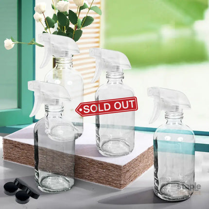 4x 500ml Clear Glass Spray Bottles Trigger-2006733307504627719