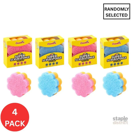 4x Cleanrite 10cm Dual Sided Sponge-2029387215498514433