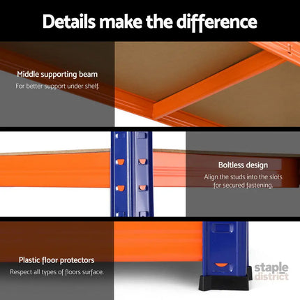 5 x 1.8M Giantz Garage Shelving Warehouse Rack - Tools > Tools Storage > Wall Storage Racks