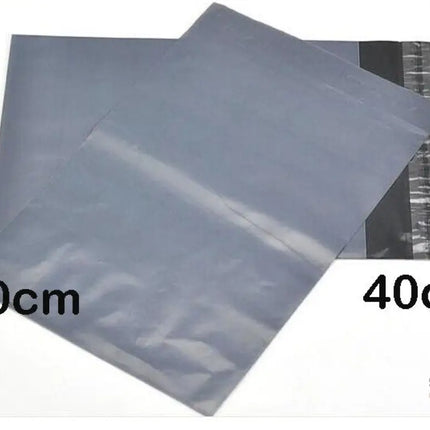 50 Pack - 400x300 mm GREY PLASTIC MAILING SATCHEL COURIER BAG POLY POSTAGE SHIPPING POST SELF SEAL - Commercial >