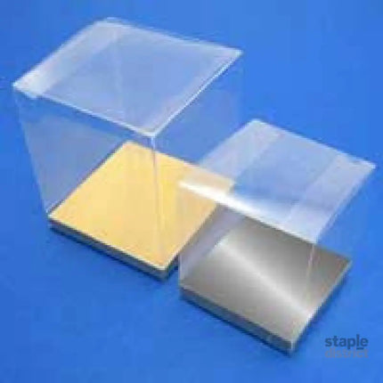 50 Pack of 12cm Square Cube Box - Large Bomboniere Exhibition Gift Product Showcase Clear Plastic Shop Display Storage