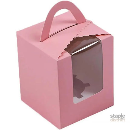50 Pack Premium Cupcake Boxes with Window Thickened Cardboard Muffin Holders - Green - Commercial > Packaging > Postage