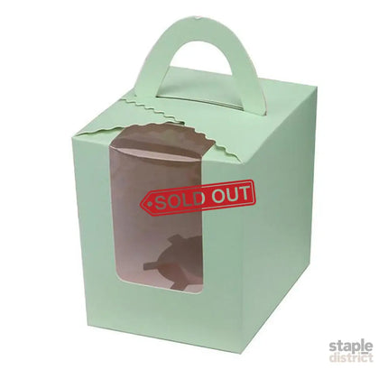 50 Pack Premium Cupcake Boxes with Window Thickened Cardboard Muffin Holders - Red - Commercial > Packaging > Postage