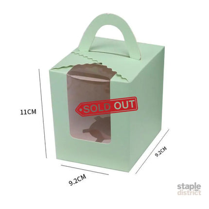 50 Pack Premium Cupcake Boxes with Window Thickened Cardboard Muffin Holders - Red - Commercial > Packaging > Postage