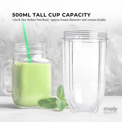 500ml Tall Cup Replacement Compatible with Magic Bullet Cross Blade Blender - Appliances > Kitchen Appliances > Food