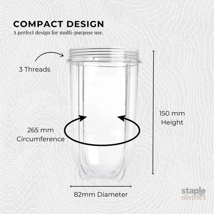 500ml Tall Cup Replacement Compatible with Magic Bullet Cross Blade Blender - Appliances > Kitchen Appliances > Food