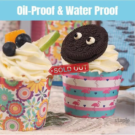 500pcs Colorful Cupcake Muffin Baking Cups Greaseproof Nonstick Paper Liners - Cupcake-500pcs-FTBD - Commercial >