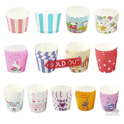 500pcs Colorful Cupcake Muffin Baking Cups Greaseproof Nonstick Paper Liners - Cupcake-500pcs-LSFTN - Commercial >