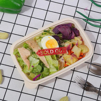 50pcs Eco Friendly Corn Starch Lunch Box Degradable Takeout Bento Container - 850ml - Commercial > Packaging > Postage