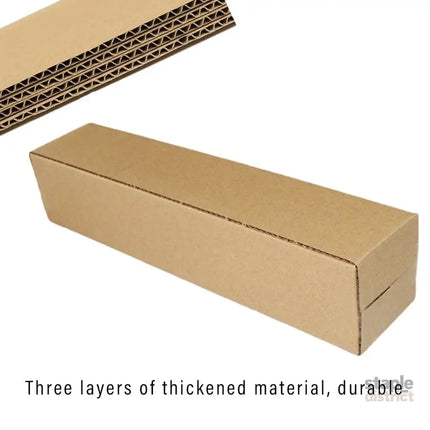 50pcs Long Strip Carton Flat Square Durable Shipping Boxes for Packaging Storage - 6.5cm x 6.5cm x 28cm - Commercial >