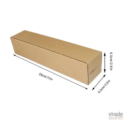 50pcs Long Strip Carton Flat Square Durable Shipping Boxes for Packaging Storage - 6.5cm x 6.5cm x 28cm - Commercial >