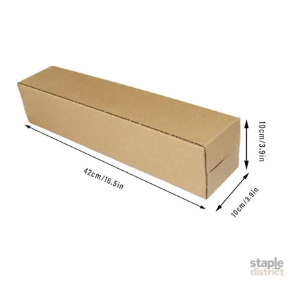 50pcs Long Strip Carton Flat Square Durable Shipping Boxes for Packaging Storage - 6.5cm x 6.5cm x 28cm - Commercial >