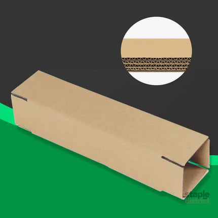 50pcs Long Strip Carton Flat Square Durable Shipping Boxes for Packaging Storage - 6.5cm x 6.5cm x 28cm - Commercial >