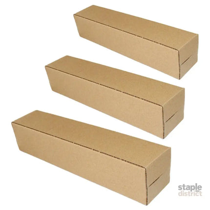 50pcs Long Strip Carton Flat Square Durable Shipping Boxes for Packaging Storage - 6.5cm x 6.5cm x 28cm - Commercial >