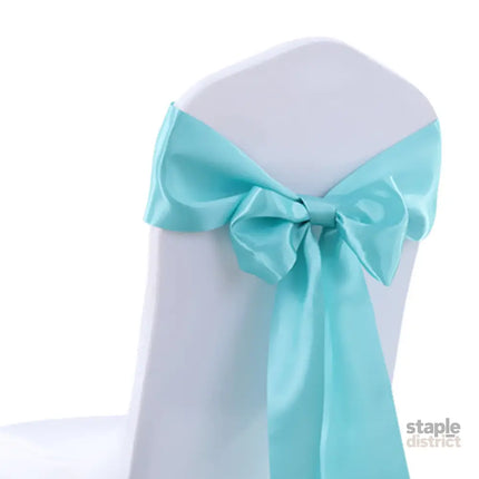 50x Satin Chair Sashes Cloth Cover Wedding Tiffany-2018816777131266053