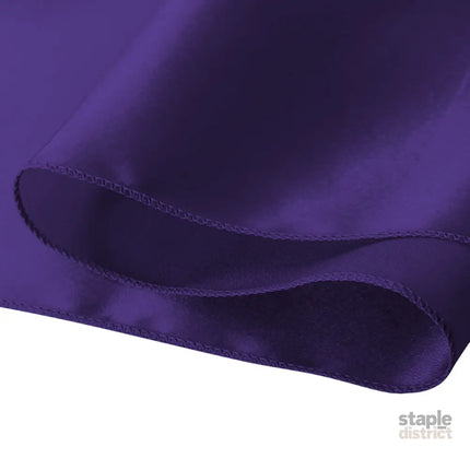 50x Table Runners Coloured Satin Chair Eggplant-2018816772781772804