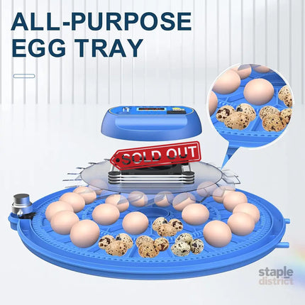 CARLA HOME 52 Egg Incubator with Automatic Turning LED Display Humidity & Temperature Control Auto Water System &