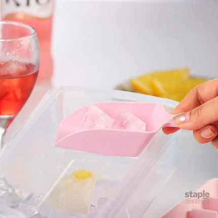 55 Grids Ice Cube Tray Mould With Lid And Storage Box Scoop Set Maker Ice Cube - Blue - Appliances > Kitchen Appliances
