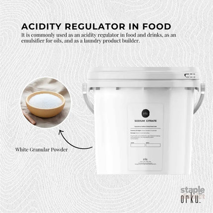 5Kg Sodium Citrate Powder Tub - Trisodium Food Grade Acid Salt Preservative - Health & Beauty > Nutrition & Supplements