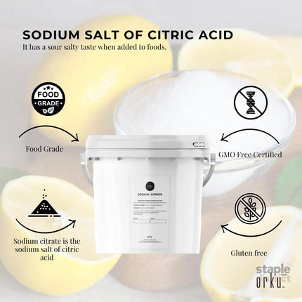 5Kg Sodium Citrate Powder Tub - Trisodium Food Grade Acid Salt Preservative - Health & Beauty > Nutrition & Supplements