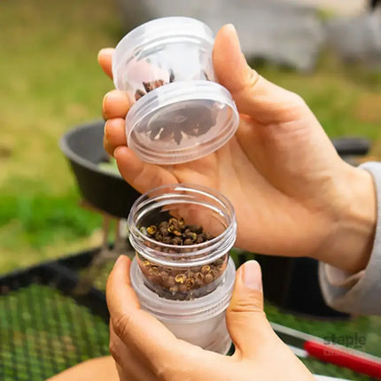 5PCS Outdoor Camping Spice Container Set Travel BBQ Seasoning Storage Box Use - White - Commercial > Packaging >