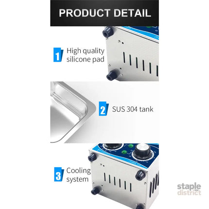 6.5L Digital Ultrasonic Cleaner Jewelry Ultra Sonic Bath Degas Parts Cleaning - Appliances > Other Cleaning Appliances