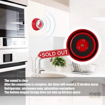 60 Minutes Visual Analog Timer Countdown Clock Time Management Kitchen Tool - Green - Appliances > Kitchen Appliances >