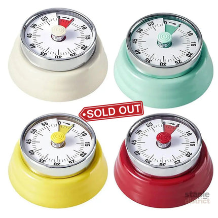 60 Minutes Visual Analog Timer Countdown Clock Time Management Kitchen Tool - Red - Appliances > Kitchen Appliances >