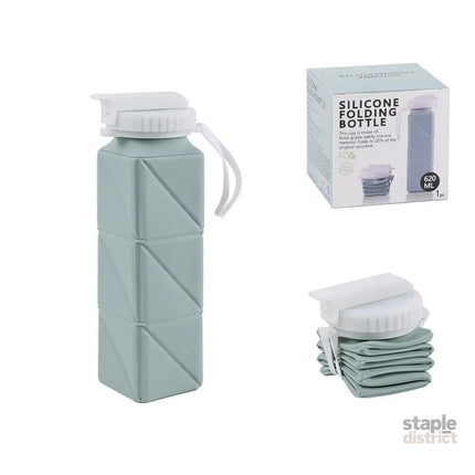 620ml Silicone Folding Water Bottle Food Grade Outdoor Sports Kettle High Temp - Pink - Gift & Novelty > Novelty >