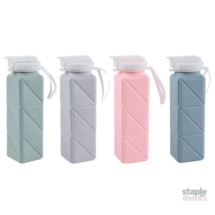620ml Silicone Folding Water Bottle Food Grade Outdoor Sports Kettle High Temp - Pink - Gift & Novelty > Novelty >