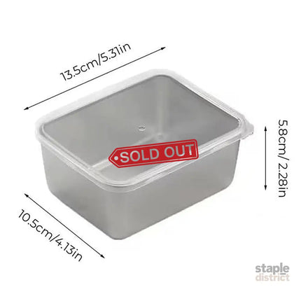 6pcs Stainless Steel Food Storage Box Refrigerator Crisper Rectangle Container - Commercial > Packaging > Postage