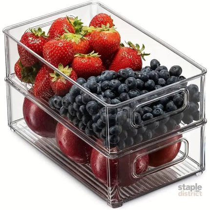 6pcs Transparent Fridge Organizer Storage Box for Kitchen and Food Organization - Commercial > Packaging > Postage