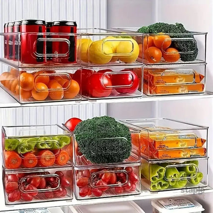 6pcs Transparent Fridge Organizer Storage Box for Kitchen and Food Organization - Commercial > Packaging > Postage